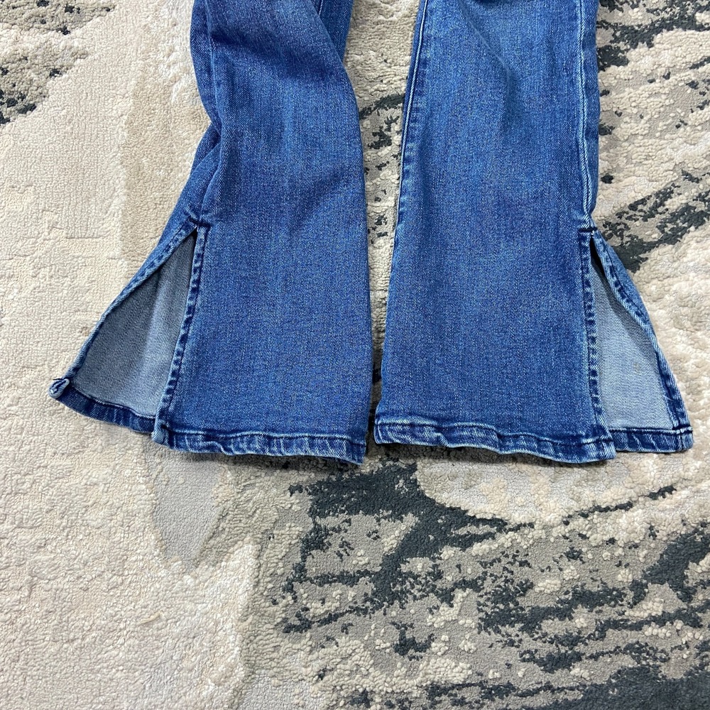Blank Nyc X Free People Jeans Womens 25 Blue Denim Stretch High Rise Mini Flare - Picture 9 of 10
